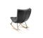 Rocking Chair Design Avec Structure En Métal Noir Et Bois Massif Imagine