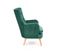 Fauteuil En Velours Vert Avec Pieds En Bois Massif Coventry