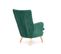 Fauteuil En Velours Vert Avec Pieds En Bois Massif Coventry