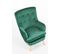 Fauteuil En Velours Vert Avec Pieds En Bois Massif Coventry