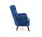 Fauteuil En Velours Bleu Avec Pieds En Bois Massif Noirs Coventry