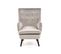 Fauteuil En Velours Gris Avec Dossier Haut Capitonné Coventry