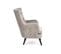 Fauteuil En Velours Gris Avec Dossier Haut Capitonné Coventry