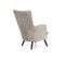 Fauteuil En Velours Gris Avec Dossier Haut Capitonné Coventry