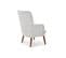 Fauteuil Design Confort Bois Et Tissu Gris Achille