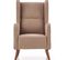 Fauteuil En Tissu Beige Avec Pieds En Bois Massif Spring