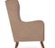 Fauteuil En Tissu Beige Avec Pieds En Bois Massif Spring