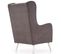 Fauteuil En Tissu Gris Avec Pieds Blancs En Bois Massif Spring