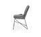 Chaise Design Grise En Velours Gris Aya2