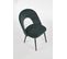 Chaise Moderne En Velours Vert Foncé Avec Pieds En Acier Noir Clear