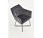 Chaise Contemporaine En Velours Gris Avec Piètement Design En Acier Noir Platinum