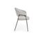 Chaise Design En Tissu Gris Clair Et Structure En Acier Noir Cardiff