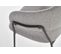 Chaise Design En Tissu Gris Clair Et Structure En Acier Noir Cardiff