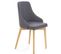 Chaise Design Scandinave Bois Et Gris Vanille