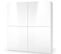 Buffet 2 Portes 100 Cm Blanc Brillant Trevise