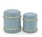 Ensemble De Deux Poufs Gigognes En Tissu Bleu Clair Dinard