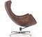 Fauteuil Design Pivotant Style Cuir Vieilli Avec Pied En Acier Inoxydable Oliver