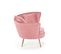 Fauteuil Contemporain En Velours Rose Avec Pieds Dorés En Métal Aedan