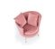 Fauteuil Contemporain En Velours Rose Avec Pieds Dorés En Métal Aedan