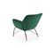 Fauteuil Contemporain En Velours Vert Avec Pieds Design En Métal Noir Briac