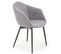 Chaise Contemporaine En Tissu Gris Avec Piètement En Métal Noir Kylie