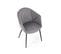 Chaise Contemporaine En Tissu Gris Avec Piètement En Métal Noir Kylie