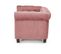 Fauteuil Capitonné En Velours Rose Avec Pieds Noirs En Bois Muriel