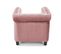 Fauteuil Capitonné En Velours Rose Avec Pieds Noirs En Bois Muriel