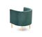 Fauteuil Lounge En Velours Vert Avec Pieds En Bois Massif Kelen