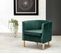 Fauteuil Lounge En Velours Vert Avec Pieds En Bois Massif Kelen