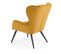 Fauteuil Contemporain En Velours Jaune Moutarde Glasgow