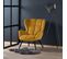 Fauteuil Contemporain En Velours Jaune Moutarde Glasgow