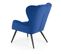 Fauteuil Contemporain En Velours Bleu Glasgow