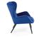 Fauteuil Contemporain En Velours Bleu Glasgow