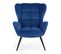 Fauteuil Contemporain En Velours Bleu Glasgow