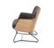 Fauteuil Design En Tissu Gris Avec Dossier Aspect Noyer Erel