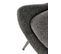 Fauteuil Design En Tissu Gris Avec Dossier Aspect Noyer Erel