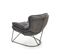 Fauteuil Lounge En Tissu Gris Avec Piètement En Métal Noir Gregor