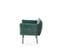 Fauteuil Contemporain En Velours Vert Avec Pieds En Métal Noir Ivona