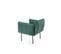 Fauteuil Contemporain En Velours Vert Avec Pieds En Métal Noir Ivona