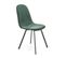 Chaise Design Velours Vert Métal Gris Candace