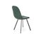 Chaise Design Velours Vert Métal Gris Candace