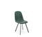 Chaise Design Velours Vert Métal Gris Candace