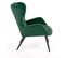 Fauteuil Contemporain En Velours Vert Glasgow