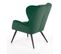 Fauteuil Contemporain En Velours Vert Glasgow