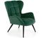 Fauteuil Contemporain En Velours Vert Glasgow