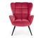 Fauteuil Contemporain En Velours Bordeaux Glasgow