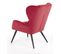 Fauteuil Contemporain En Velours Bordeaux Glasgow