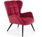 Fauteuil Contemporain En Velours Bordeaux Glasgow