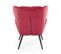 Fauteuil Contemporain En Velours Bordeaux Glasgow